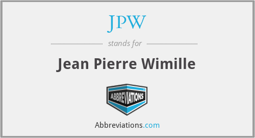 JPW - Jean Pierre Wimille