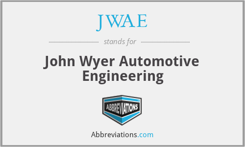 JWAE - John Wyer Automotive Engineering
