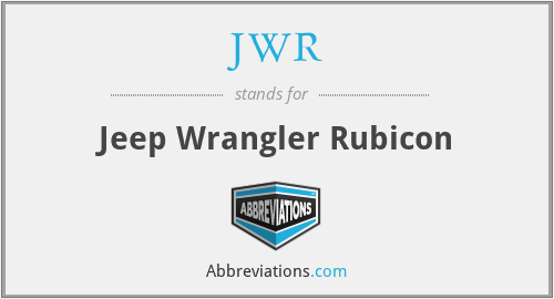 JWR - Jeep Wrangler Rubicon