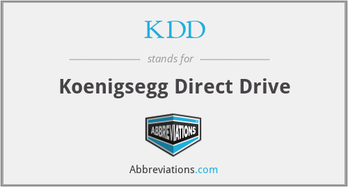 KDD - Koenigsegg Direct Drive