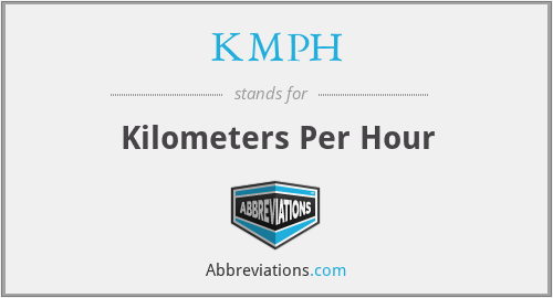 KMPH - Kilometers Per Hour