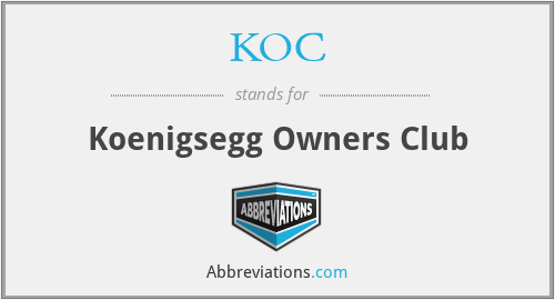 KOC - Koenigsegg Owners Club
