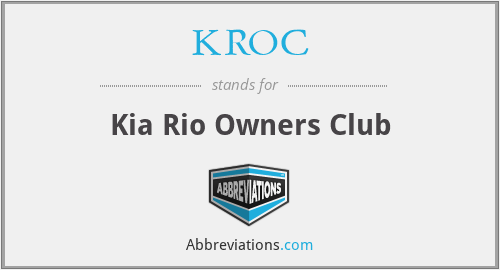 KROC - Kia Rio Owners Club
