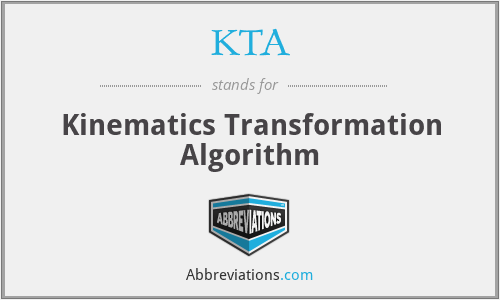 KTA - Kinematics Transformation Algorithm