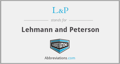 L&P - Lehmann and Peterson