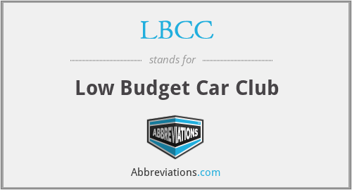 LBCC - Low Budget Car Club