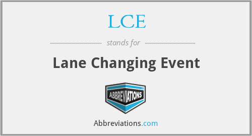 LCE - Lane Changing Event