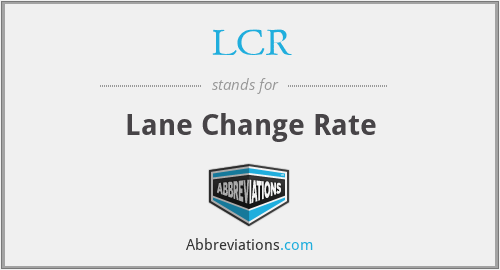 LCR - Lane Change Rate