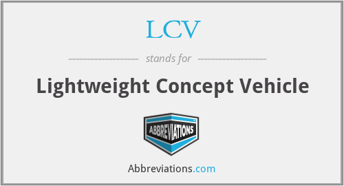 LCV - Lightweight Concept Vehicle
