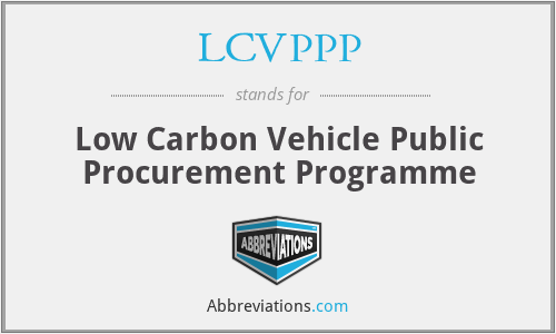 LCVPPP - Low Carbon Vehicle Public Procurement Programme