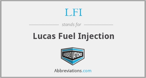 LFI - Lucas Fuel Injection