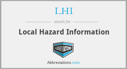 LHI - Local Hazard Information