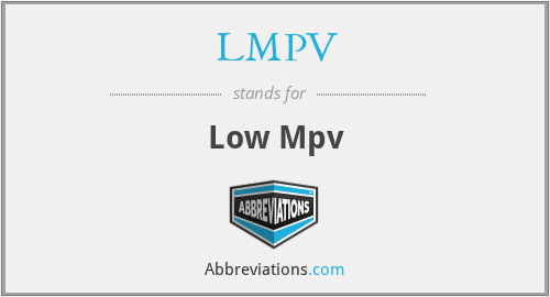 LMPV - Low Mpv