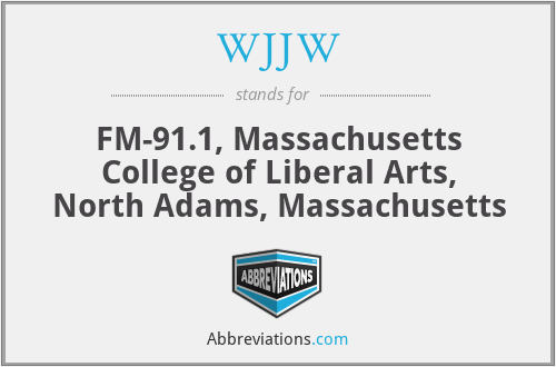 WJJW - FM-91.1, Massachusetts College of Liberal Arts, North Adams, Massachusetts