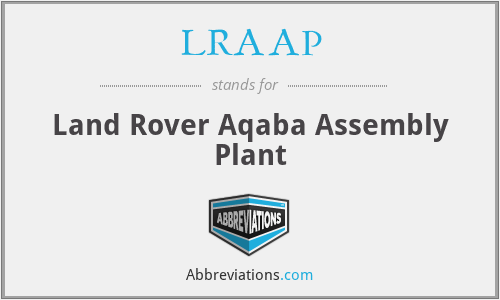 LRAAP - Land Rover Aqaba Assembly Plant