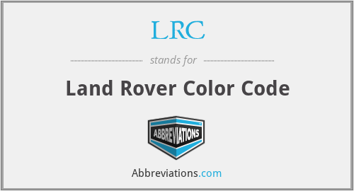 LRC - Land Rover Color Code