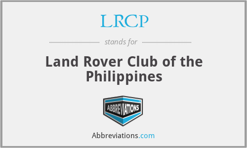 LRCP - Land Rover Club of the Philippines