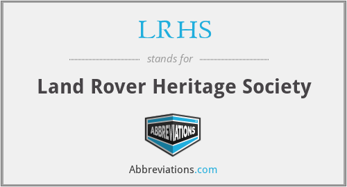 LRHS - Land Rover Heritage Society