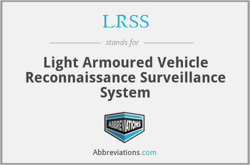 LRSS - Light Armoured Vehicle Reconnaissance Surveillance System