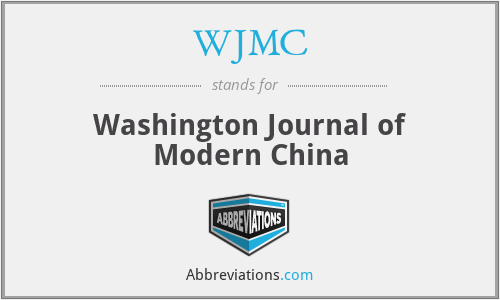 WJMC - Washington Journal of Modern China