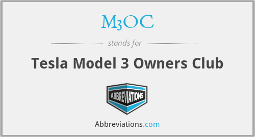 M3OC - Tesla Model 3 Owners Club