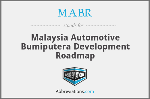 MABR - Malaysia Automotive Bumiputera Development Roadmap
