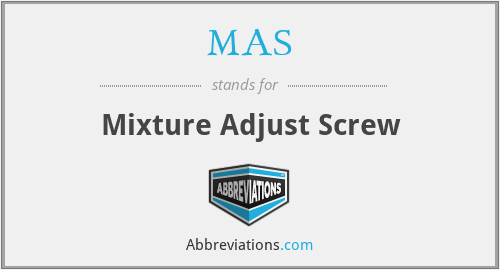 MAS - Mixture Adjust Screw