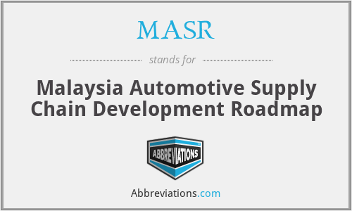 MASR - Malaysia Automotive Supply Chain Development Roadmap