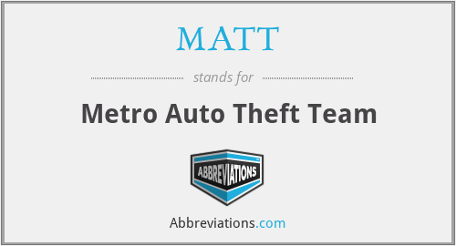 MATT - Metro Auto Theft Team