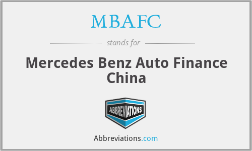 MBAFC - Mercedes Benz Auto Finance China