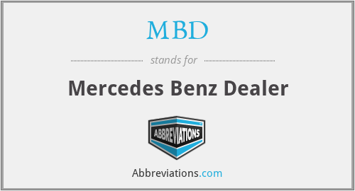 MBD - Mercedes Benz Dealer