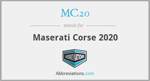 MC20 - Maserati Corse 2020