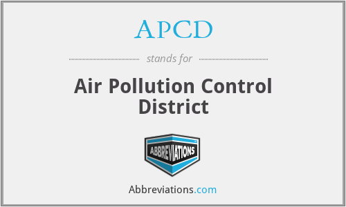 APCD - Air Pollution Control District