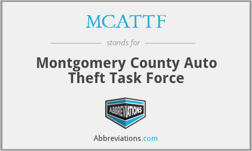 MCATTF - Montgomery County Auto Theft Task Force