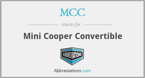 MCC - Mini Cooper Convertible