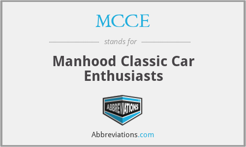 MCCE - Manhood Classic Car Enthusiasts