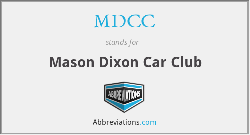 MDCC - Mason Dixon Car Club