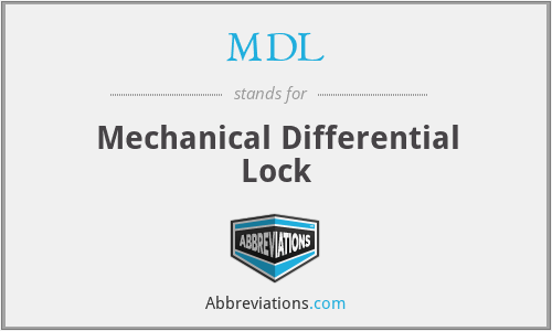 MDL - Mechanical Differential Lock