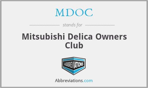 MDOC - Mitsubishi Delica Owners Club