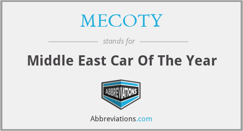 MECOTY - Middle East Car Of The Year