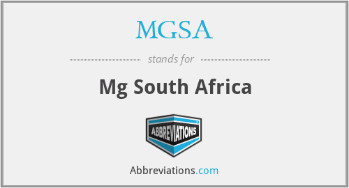 MGSA - Mg South Africa
