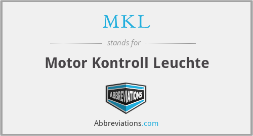 MKL - Motor Kontroll Leuchte