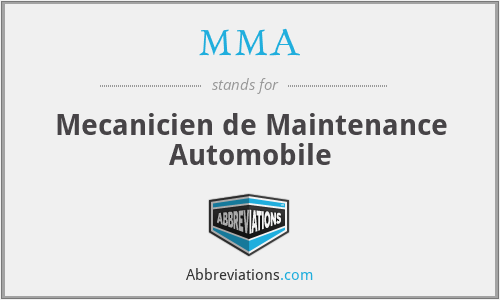 MMA - Mecanicien de Maintenance Automobile