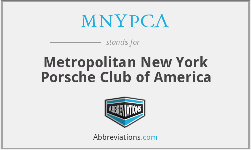 MNYPCA - Metropolitan New York Porsche Club of America