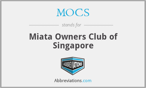 MOCS - Miata Owners Club of Singapore
