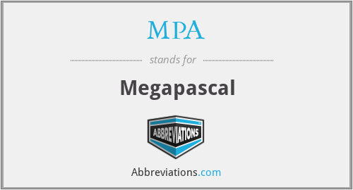 MPA - Megapascal
