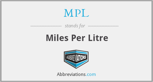 MPL - Miles Per Litre