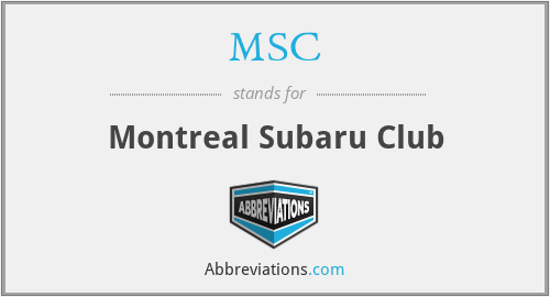 MSC - Montreal Subaru Club