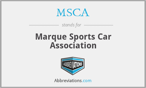MSCA - Marque Sports Car Association