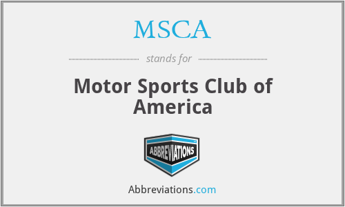MSCA - Motor Sports Club of America